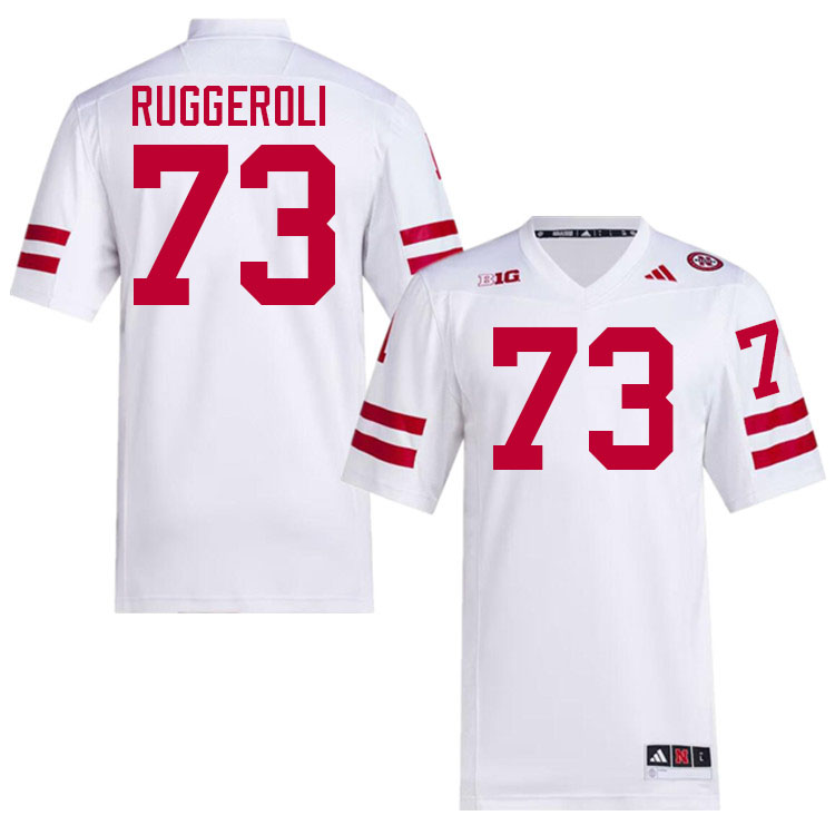 Men #73 Xander Ruggeroli Nebraska Cornhuskers College Football Jerseys Stitched Sale-White